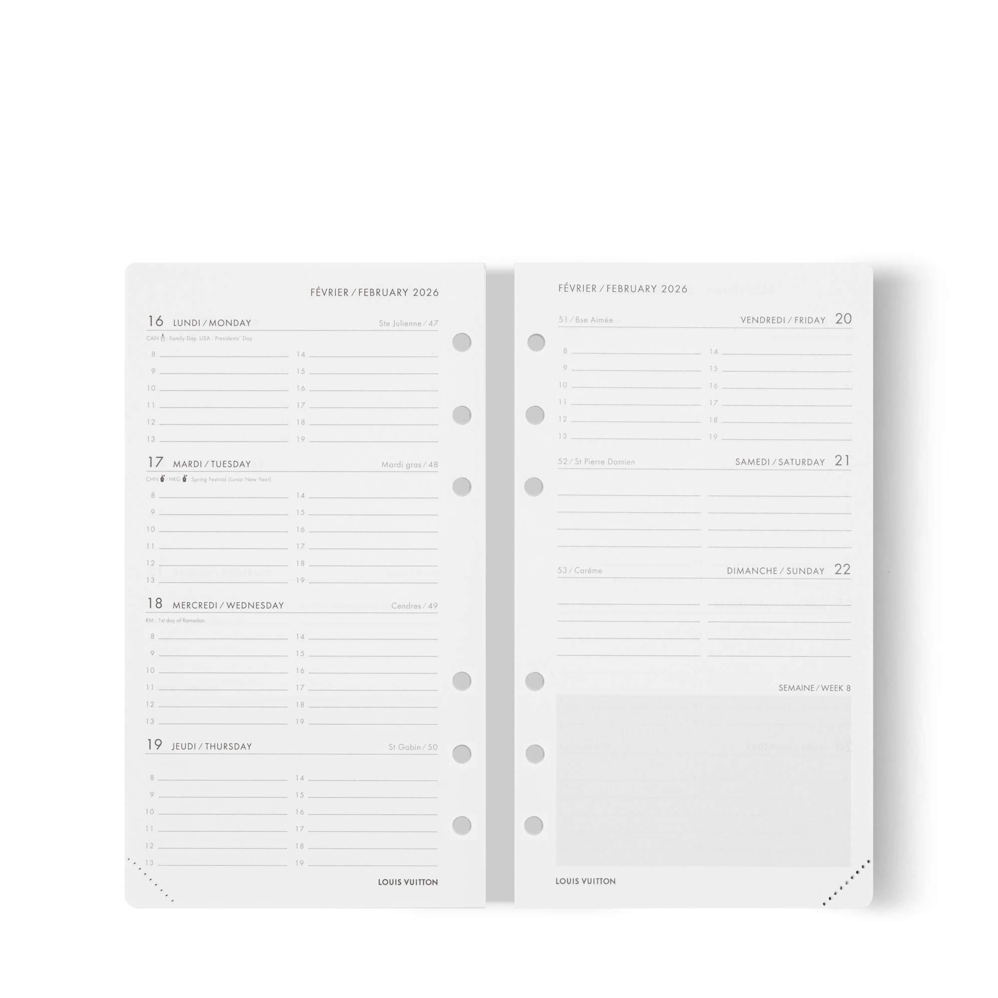 Medium Functional Agenda Refill 2026 - Trunks, Travel and Home